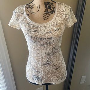 White House Black Market Lace Shirt